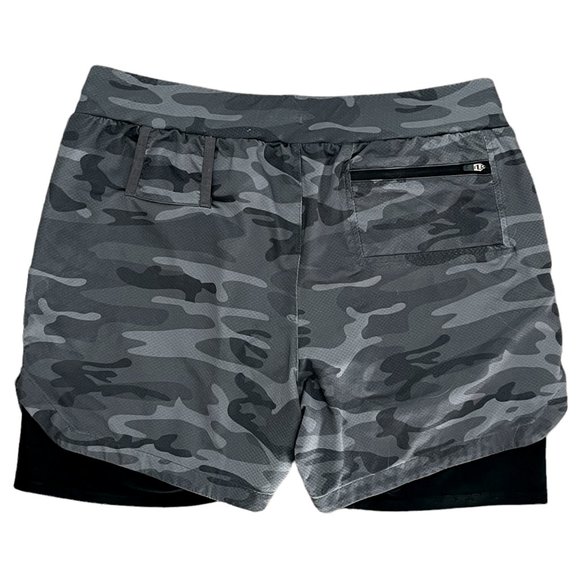 ASRV Aesthetic Revolution Tetra 5” Liner Short Camo Charcoal Black Mens M - Picture 2 of 7